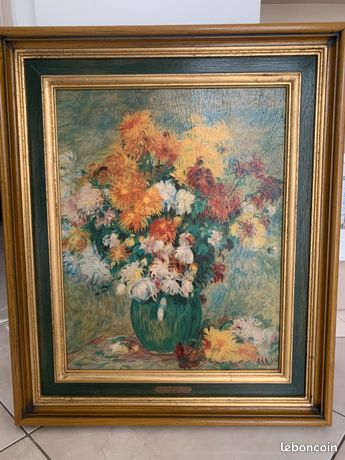 Tableau bouquet de chrysanthemes de renoir