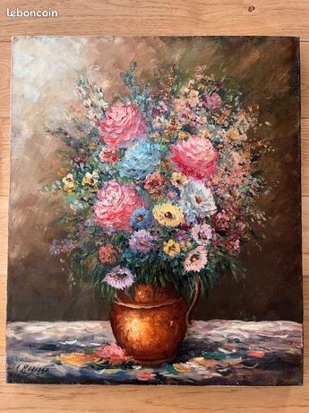Tableau de Robert Mogisse "Bouquet de fleurs"