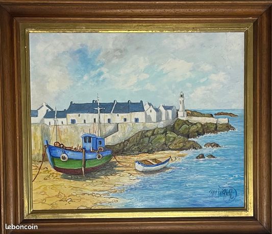 Le Bateau Vert et Bleu – Huile sur toile – Ray Poirier