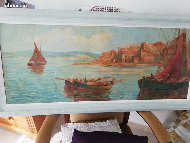 Tableau aquarelle Gilletta Cambianis 110 X 50 cm