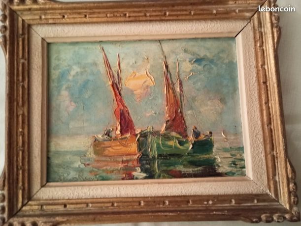 Tableau Huile sur Panneau signé REGIS BERARD – Cadre 1 : Montparnasse 23CM X 17.5 CM