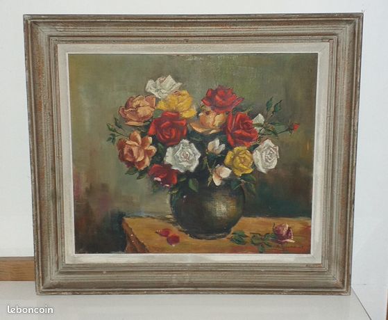 Tableau_Nature morte_Huile sur toile_1962_ artiste D.ROLAND