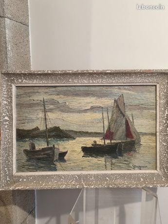 Tableau peinture Marine Huile sur bois