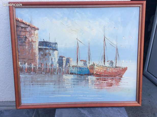 Huile sur toile port breton