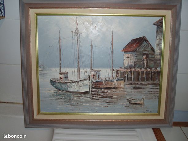 Tableau huile sur toile signe