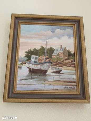 Splendide tableau original signé av. Certificat d'authenticité de B. LAVENAN état NEUF