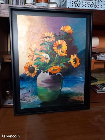 LES TOURNESOLS d'après Christian JEQUEL (SAM artiste peintre amateur)