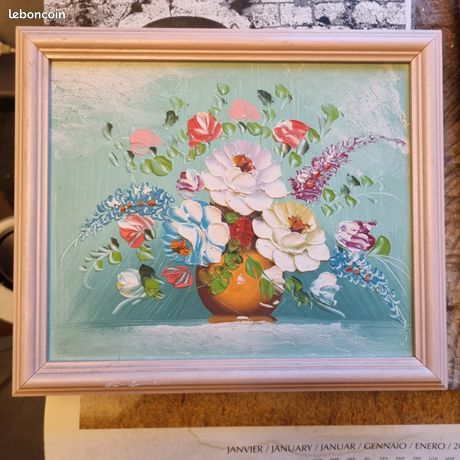 Huile sur panneau vintage