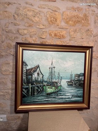 Tableau peinture à l’huile signée Florence