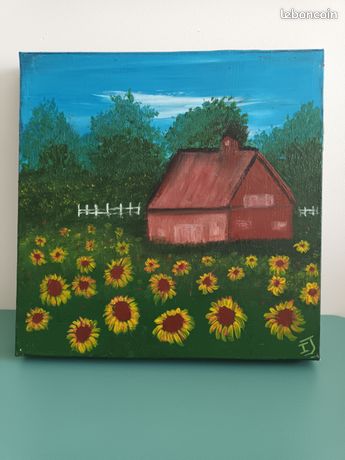 Tableau cadre huile sur toile originale signée