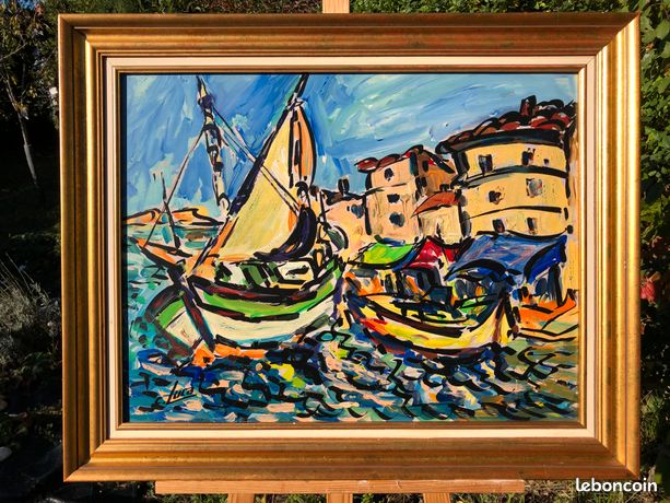 Tableau original de Claude LUCA, huile sur toile, signée en bas à gauche