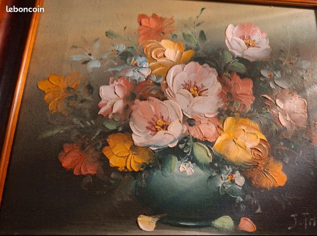 Tableau ancien peint à l’huile,